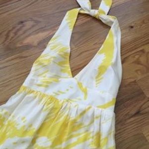 Amanda Uprichard Silk Halter Cocktail Dress